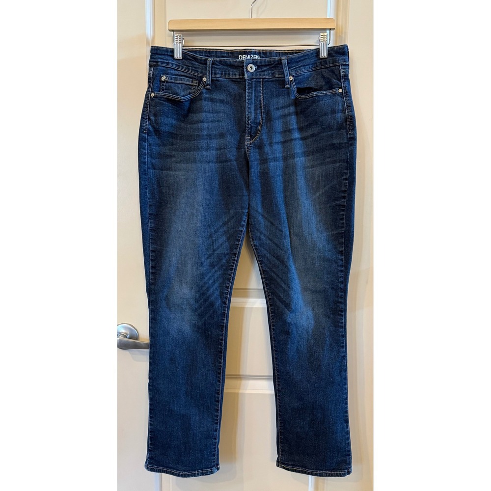 Denizen from Levi's Women's Modern Slim Dark Wash Blue Jeans Size 14M/32x32